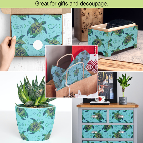 Sea Turtles Tissue Paper - In Use Collage