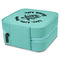 Sea Turtles Travel Jewelry Boxes - Leather - Teal - View from Rear