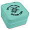 Sea Turtles Travel Jewelry Boxes - Leatherette - Teal - Angled View