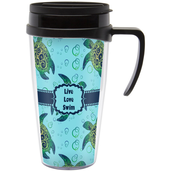 Custom Sea Turtles Acrylic Travel Mug with Handle (Personalized)
