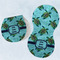 Sea Turtles Burp Pads - Velour - Set of 2