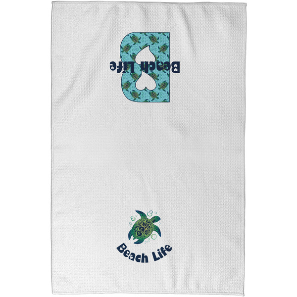 Sea Turtles Waffle Towel - Partial Print - Approval Image