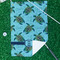 Sea Turtles Waffle Weave Golf Towel - In Context