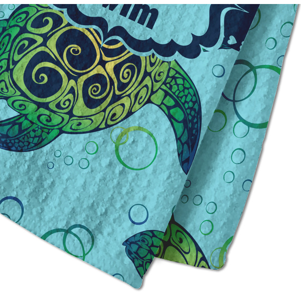 Sea Turtles Waffle Weave Towel - Closeup of Material Image