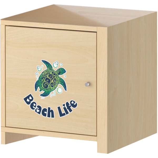Sea Turtles Wall Graphic on Wooden Cabinet