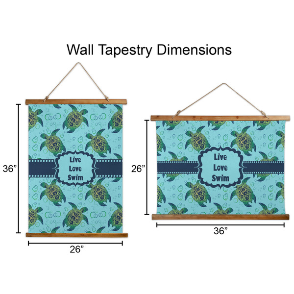 Sea Turtles Wall Hanging Tapestries - Parent/Sizing