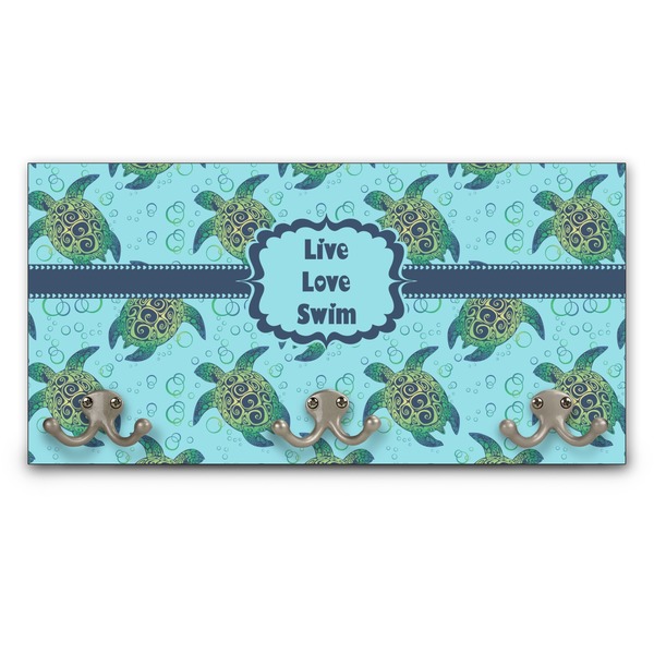 Custom Sea Turtles Wall Mounted Coat Rack (Personalized)