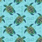 Sea Turtles Wallpaper & Surface Covering (Peel & Stick 24"x 24" Sample)