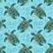 Sea Turtles Wallpaper & Surface Covering (Water Activated 24"x 24" Sample)