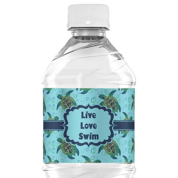 Custom Sea Turtles Water Bottle Labels - Custom Sized