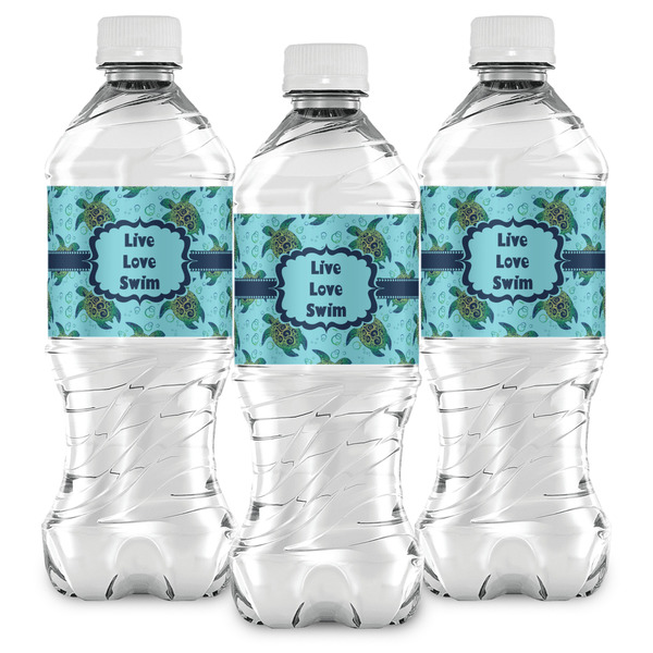 Sea Turtles Water Bottle Labels - Front View