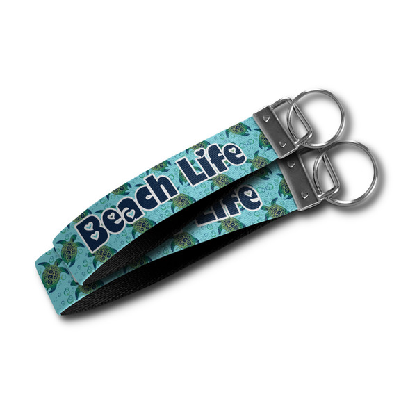 Sea Turtles Webbing Keychain FOBs - Size Comparison