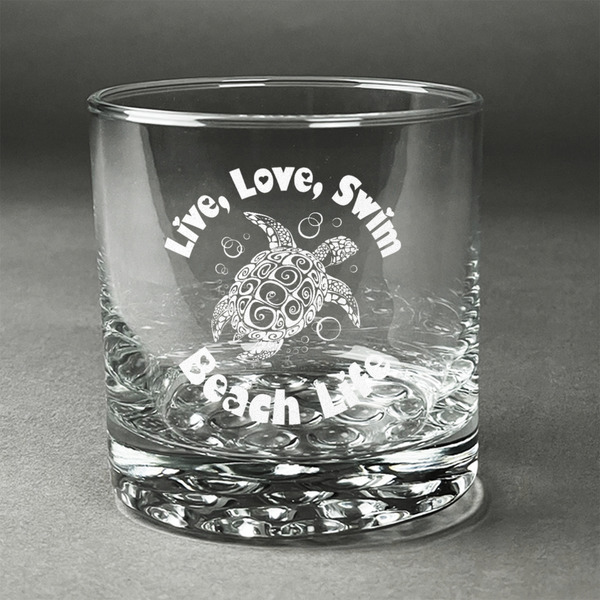 Custom Sea Turtles Whiskey Glass - Engraved