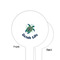 Sea Turtles White Plastic 6" Food Pick - Round - Single Sided - Front & Back