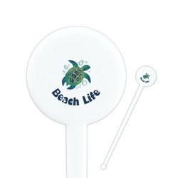 Sea Turtles Round Plastic Stir Sticks