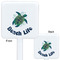 Sea Turtles White Plastic Stir Stick - Double Sided - Approval