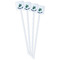 Sea Turtles White Plastic Stir Stick - Double Sided - Square - Front