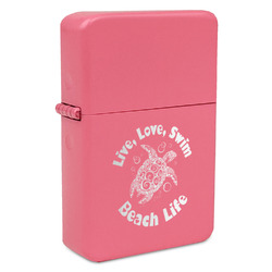 Sea Turtles Windproof Lighter - Pink - Single Sided