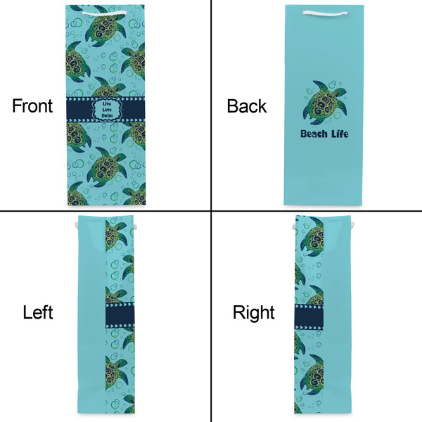 Sea Turtles Wine Gift Bag - Gloss - Approval