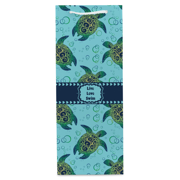 Sea Turtles Wine Gift Bag - Gloss - Front