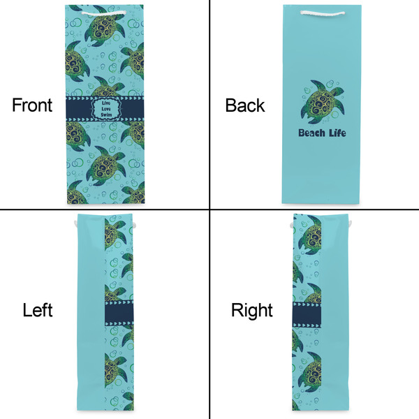 Sea Turtles Wine Gift Bag - Matte - Approval