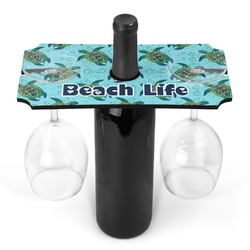 Sea Turtles Wine Bottle & Glass Holder (Personalized)