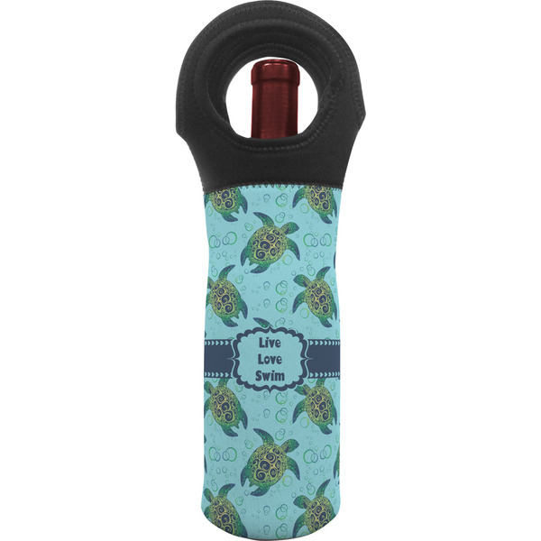 Custom Sea Turtles Wine Tote Bag (Personalized)