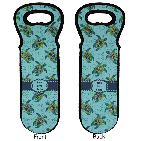 Sea Turtles Wine Tote Front & Back
