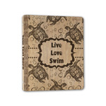 Sea Turtles Wood 3-Ring Binder - 1" Half-Letter Size