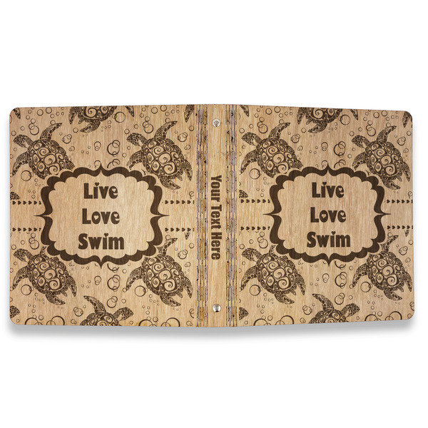 Sea Turtles Wood 3-Ring Binders - 1" Letter - Approval