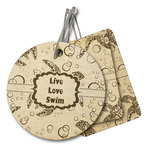 Sea Turtles Wood Luggage Tag