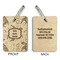 Sea Turtles Wood Luggage Tags - Rectangle - Approval