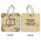 Sea Turtles Wood Luggage Tags - Square - Approval