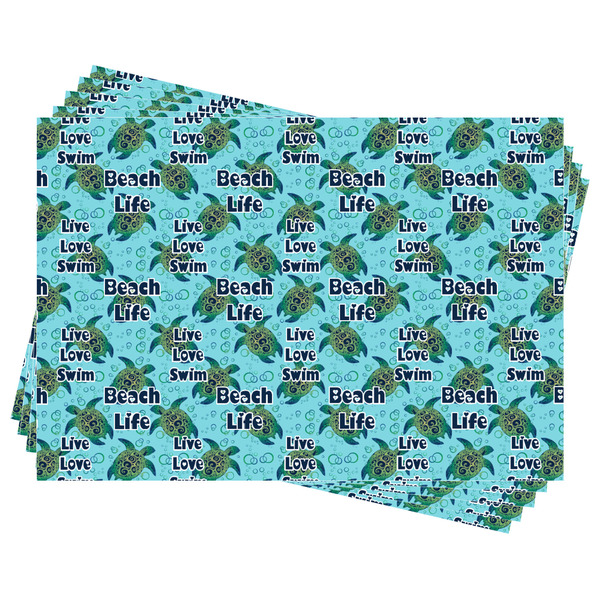 Sea Turtles Wrapping Paper - Front & Back - Sheets Approval