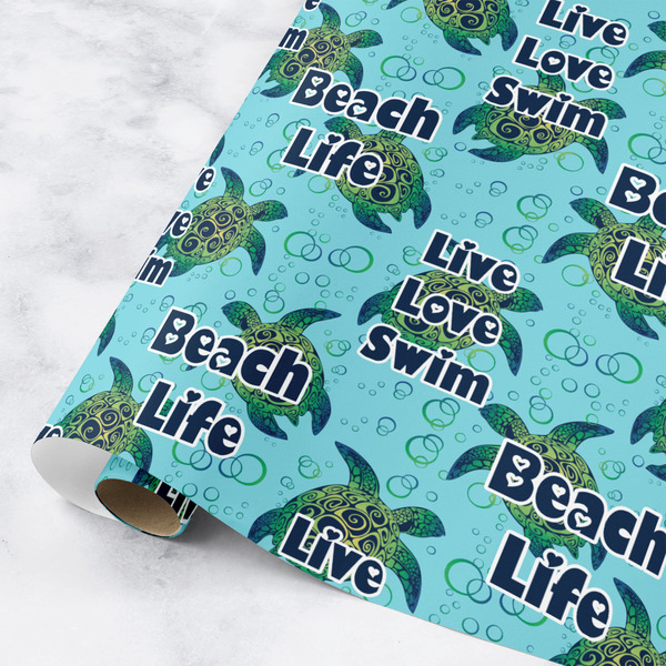 Custom Sea Turtles Wrapping Paper Roll - Small