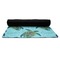 Sea Turtles Yoga Mat Rolled up Black Rubber Backing