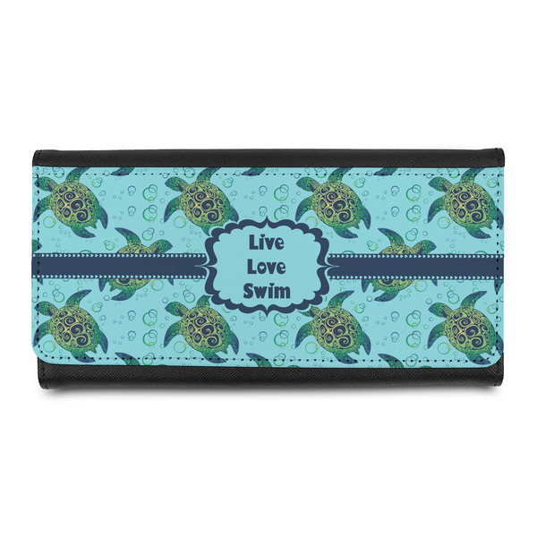 Custom Sea Turtles Leatherette Ladies Wallet (Personalized)