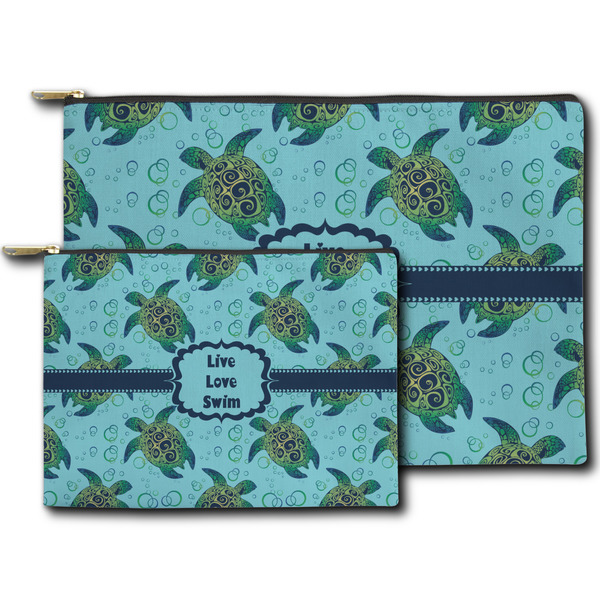Sea Turtles Zippered Pouches - Size Comparison