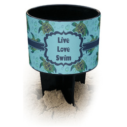 Sea Turtles Black Beach Spiker Drink Holder (Personalized)