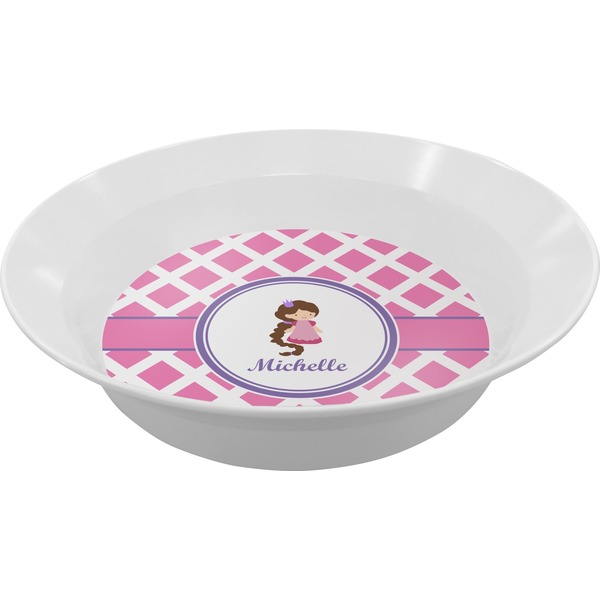 Custom Diamond Print w/Princess Melamine Bowl (Personalized)