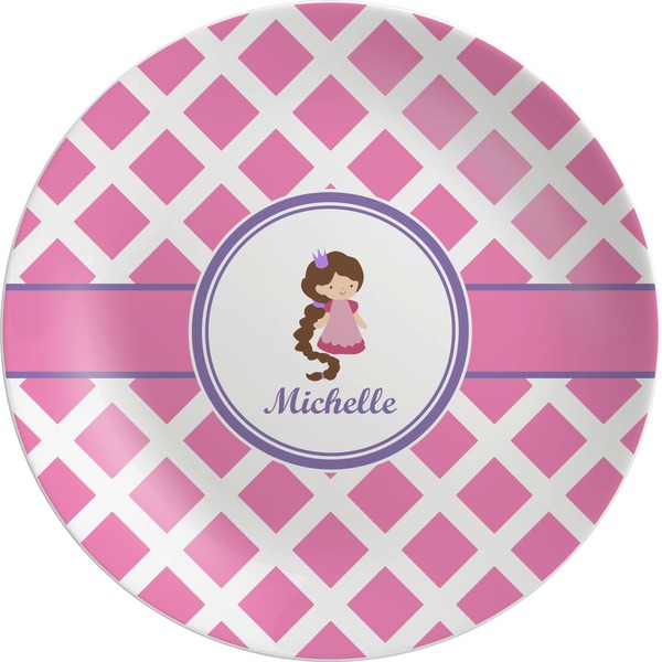 Custom Diamond Print w/Princess Melamine Plate (Personalized)