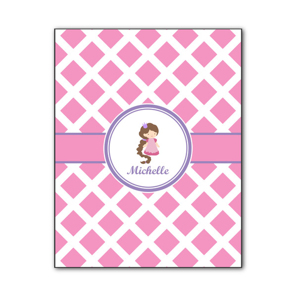 Custom Diamond Print w/Princess Wood Print - 11x14 (Personalized)