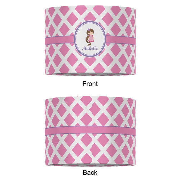 Diamond Print w/Princess 12" Drum Lampshade - APPROVAL (Fabric)