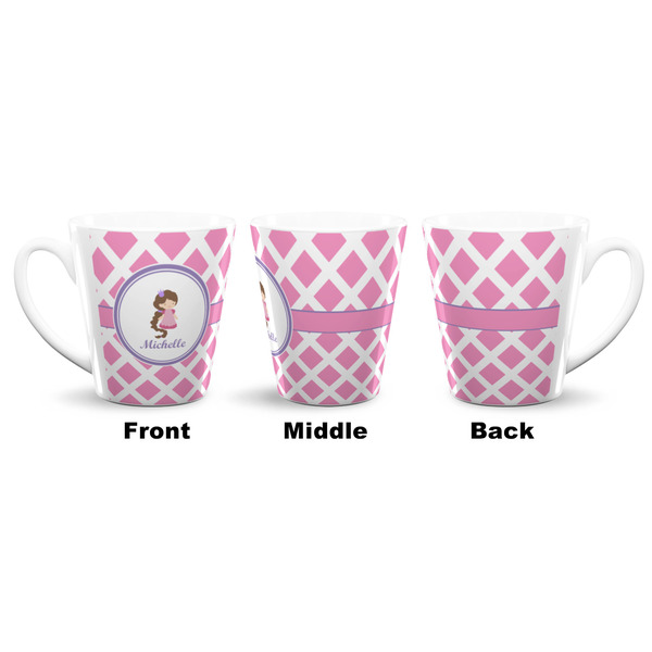 Diamond Print w/Princess 12 Oz Latte Mug - Approval