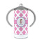 Diamond Print w/Princess 12 oz Stainless Steel Sippy Cups - FRONT