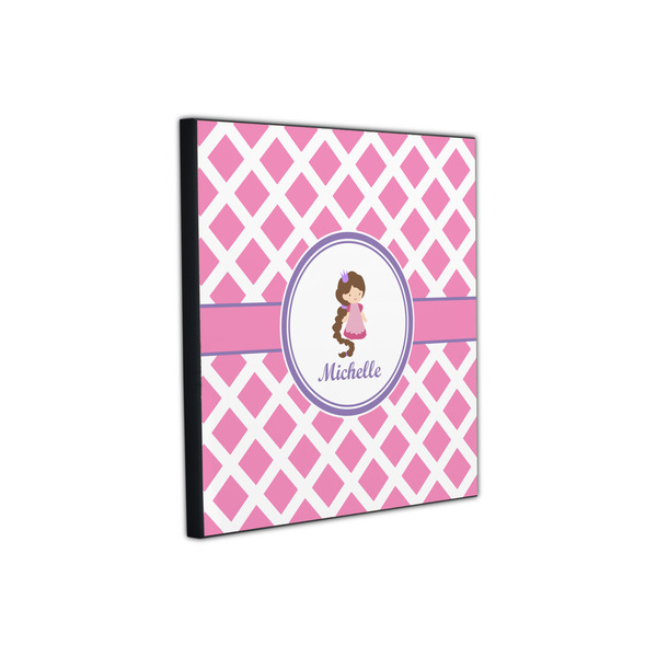 Diamond Print w/Princess 12x12 Wood Print - Angle View