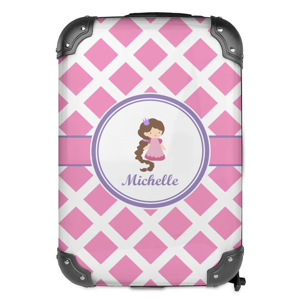 Diamond Print w/Princess 13" Hard Shell Backpacks - FRONT