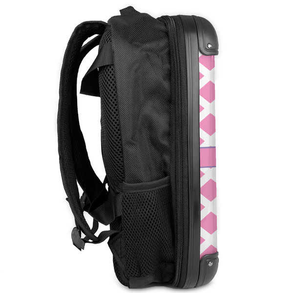 Diamond Print w/Princess 13" Hard Shell Backpacks - Side View