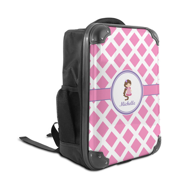 Diamond Print w/Princess 15" Backpack - ANGLE VIEW