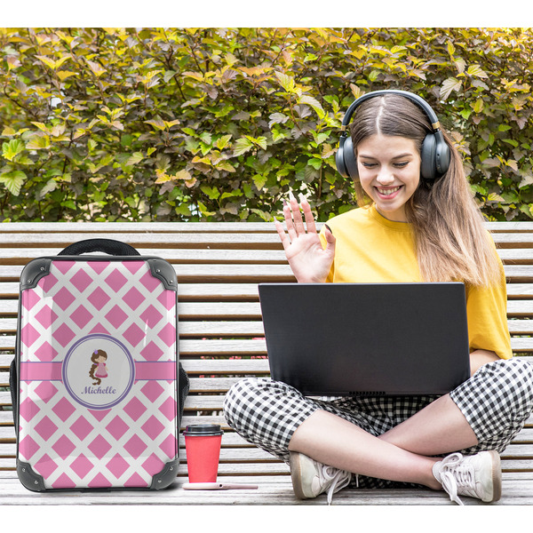 Diamond Print w/Princess 15" Backpack - LIFESTYLE